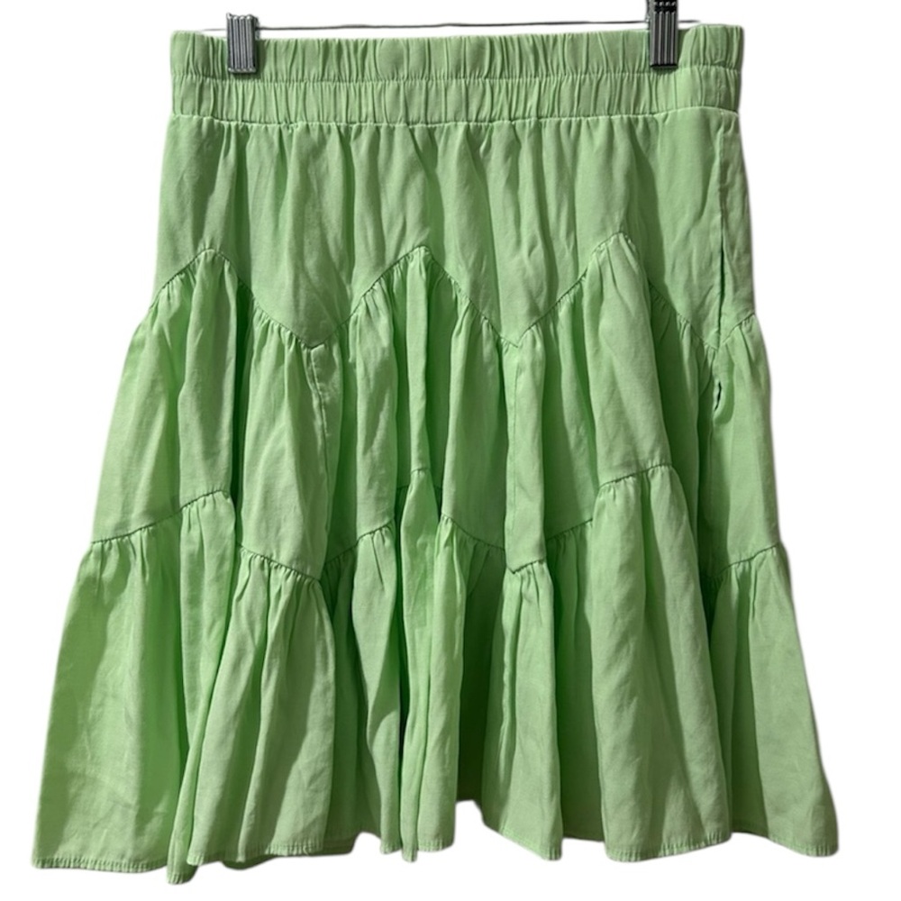Cato Womens Light Green Tiered Flowy Skirt Size Medium Cottagecore Fairycore
